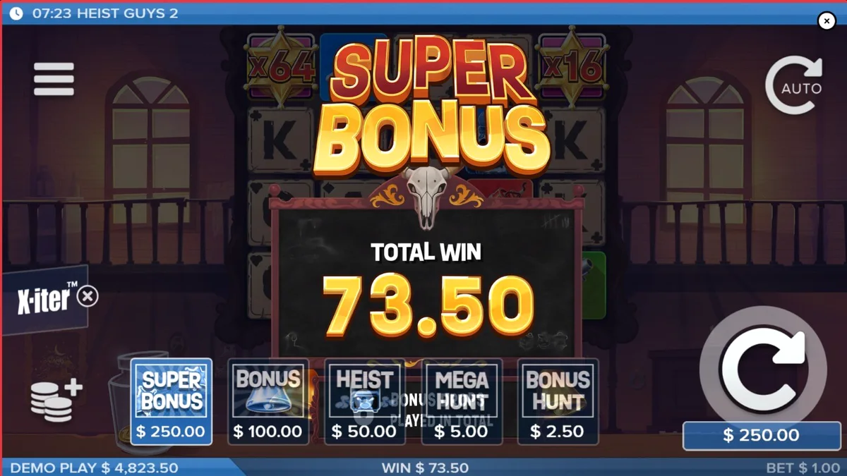Tampilan visual slot Heist Guys 2 dengan tema Wild West